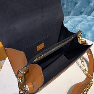 Louis Vuitton Dauphine MM Taurillon leather Blackberry / Snow