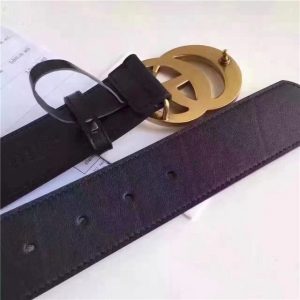 Gucci Leather Belt Replica with Double G Buckle (Varied Colors)