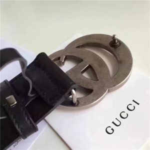 Gucci Leather Belt Replica with Double G Buckle (Varied Colors)