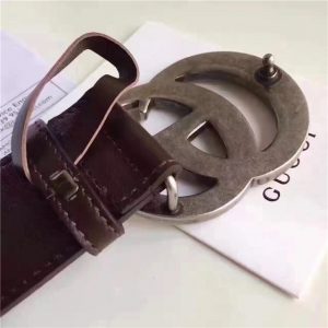 Gucci Leather Belt Replica with Double G Buckle (Varied Colors)