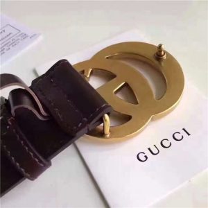 Gucci Leather Belt Replica with Double G Buckle (Varied Colors)