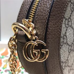 Gucci Mini Round Shoulder Bag Canvas/Suede (Varied Colors)