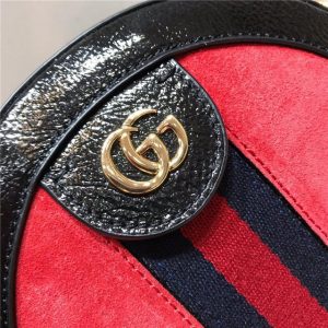 Gucci Mini Round Shoulder Bag Canvas/Suede (Varied Colors)