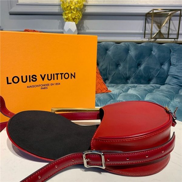 Louis Vuitton Tambourin Small Round Lightweight Cross Shoulder Bag Rouge