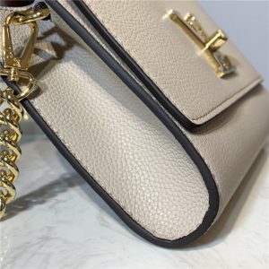 Louis Vuitton Lockme Clutch Greige