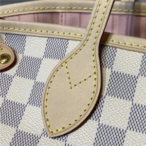 Louis Vuitton Neverfull PM Replica Damier Azur Canvas Rose Ballerine