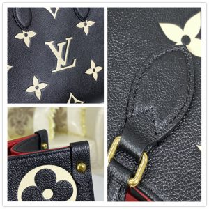 Louis Vuitton OnTheGo MM Monogram Empreinte Leather Black Replica