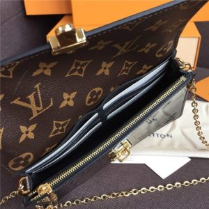 Louis Vuitton Cherrywood Chain Wallet Patent Leather Noir