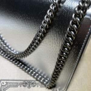 Gucci Dionysus GG Supreme Shoulder Bag Silver Leather