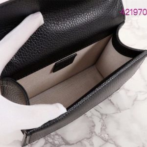 Gucci Dionysus GG Supreme Mini Bag Black Leather