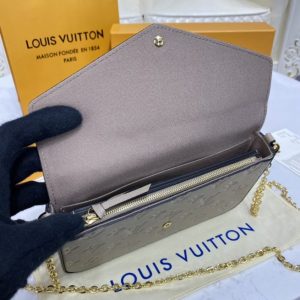 Louis Vuitton Pochette Felicie Monogram Empreinte Leather Papyrus