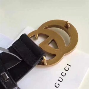 Gucci Leather Belt Replica with Double G Buckle (Varied Colors)