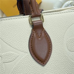 Louis Vuitton Onthego GM Monogram Empreinte Leather Beige