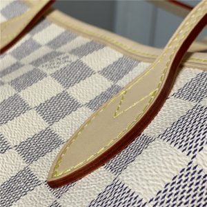 Louis Vuitton Neverfull PM Replica Damier Azur Canvas Rose Ballerine