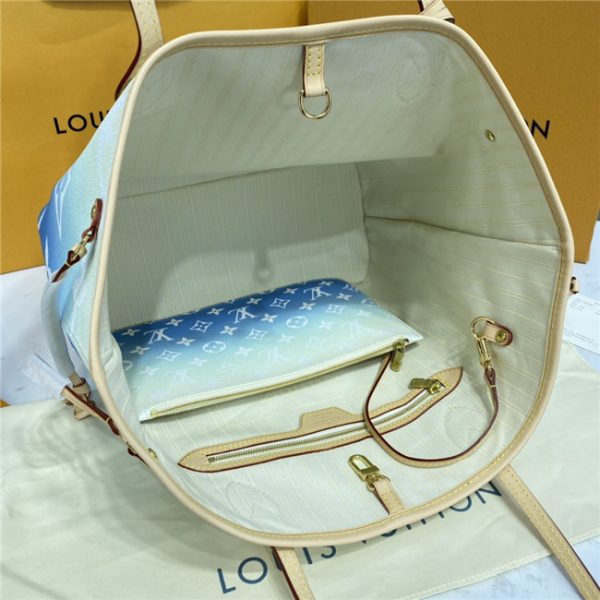 Louis Vuitton Neverfull MM Blue Replica