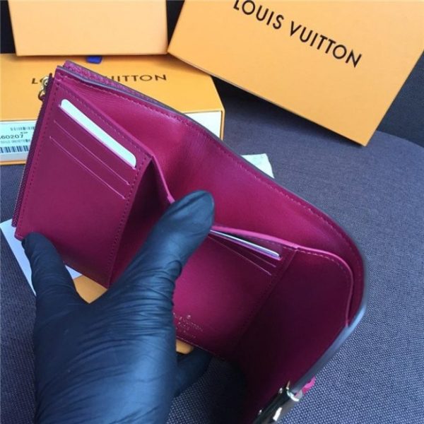 Louis Vuitton Croisette Compact Wallet Damier Ebene Lie De Vin