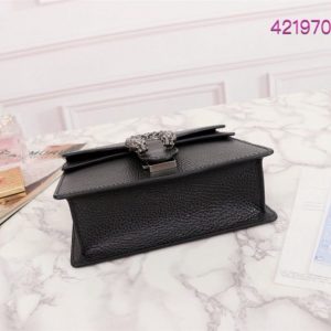 Gucci Dionysus GG Supreme Mini Bag Black Leather