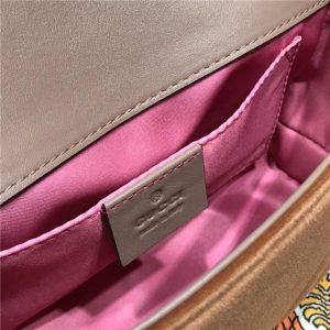 Gucci GG Marmont Velvet Mini Bag Taupe Velvet