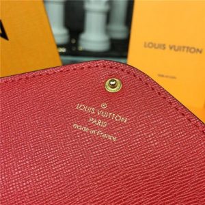 Louis Vuitton Josephine Wallet Damier Ebene Canvas Red