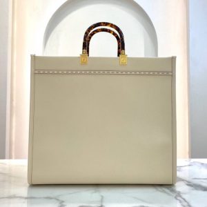 Fendi Large Sunshine Tote Ivory Bag