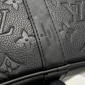Louis Vuitton Keepall Bandoulière 45 Monogram Replica Empreinte Leather Black