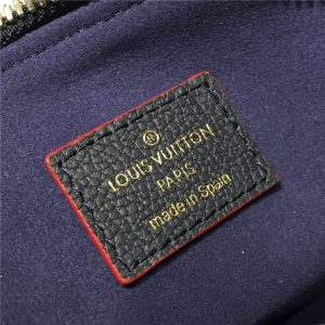 Louis Vuitton V Tote MM Monogram Empreinte Navy/Red