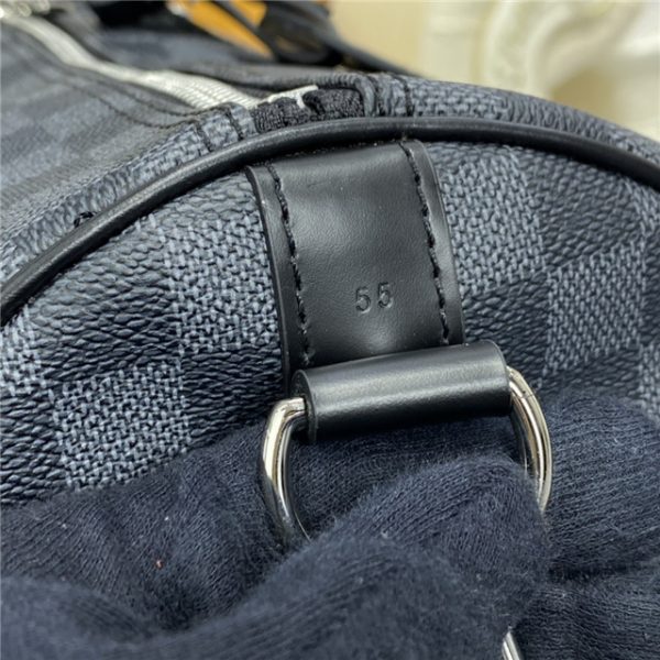 Louis Vuitton Keepall Bandouliere 55 Damier Graphite Fake Canvas Bags