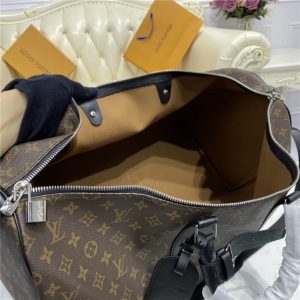 Louis Vuitton Keepall Bandouliere 55 Monogram Replica Macassar Canvas Bag