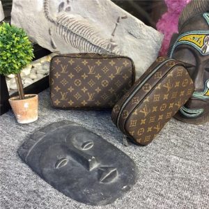 Louis Vuitton Toilet Pouch PM Monogram Macassar Canvas Replicas