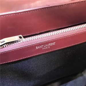 YSL Medium LOULOU Chain Bag “Y” Matelasse Leather Bordeaux