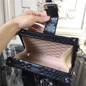 Louis Vuitton Petite Malle Black Python Skin