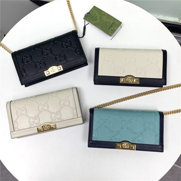 Gucci GG Wallet With Chain (Varied Colors)