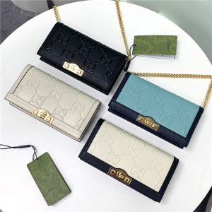 Gucci GG Wallet With Chain (Varied Colors)