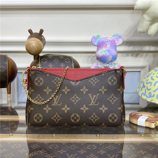 Louis Vuitton Monogram Pallas Clutch Cherry