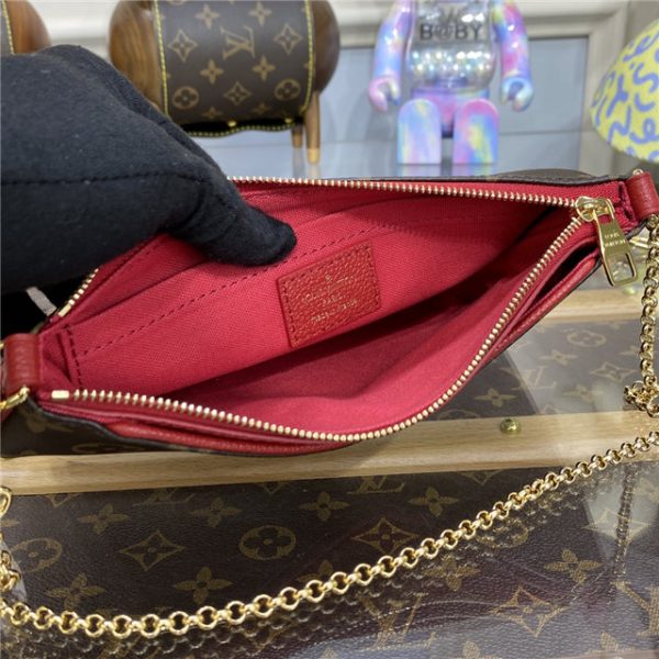 Louis Vuitton Monogram Pallas Clutch Cherry