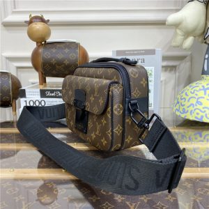 Louis Vuitton S Lock Messenger Monogram Macassar Canvas