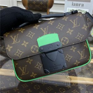 Louis Vuitton S Lock Sling Monogram Macassar Canvas (Varied Colors)