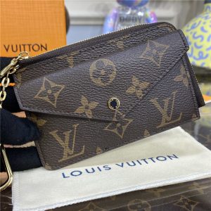 Louis Vuitton Black Card Holder Recto Verso Wallet Black