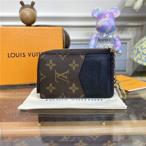 Louis Vuitton Black Card Holder Recto Verso Wallet Black