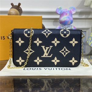 Louis Vuitton Pochette Felicie Bicolor Monogram Empreinte Leather