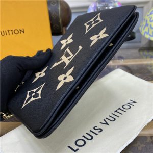 Louis Vuitton Double Zip Pochette Bicolor Monogram Empreinte Leather