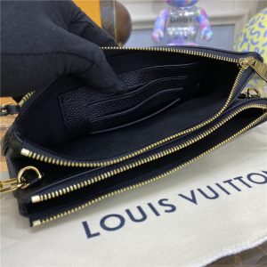 Louis Vuitton Double Zip Pochette Bicolor Monogram Empreinte Leather