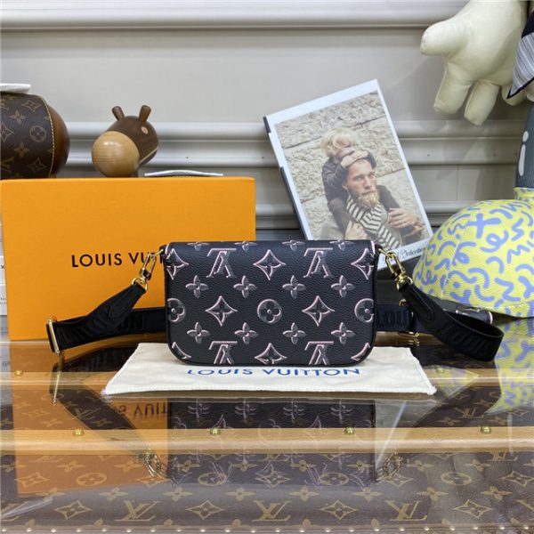 Louis Vuitton Felicie Strap & Go Autres Toiles Monogram Black