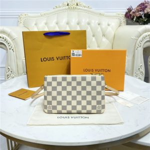 Louis Vuitton Double Zip Pochette Damier Azur
